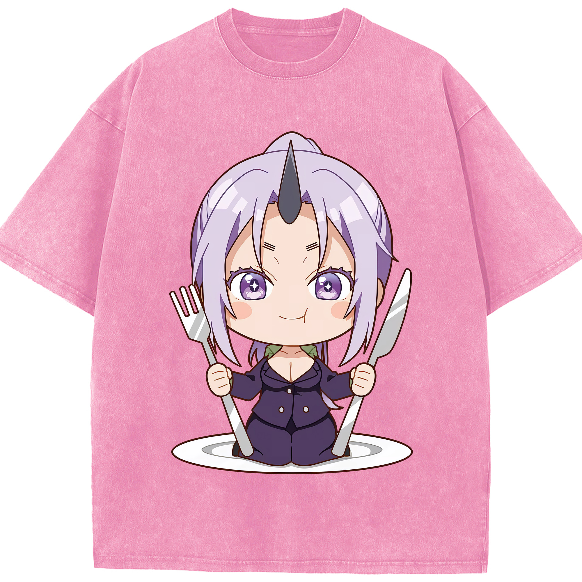 （画像用） 転スラ Regarding Reincarnated to Slime 綿100% ヴィンテージ風 半袖Tシャツ（フロントプリント）